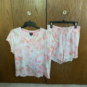 Laura Ashley 
Pink Floral Pajama Set